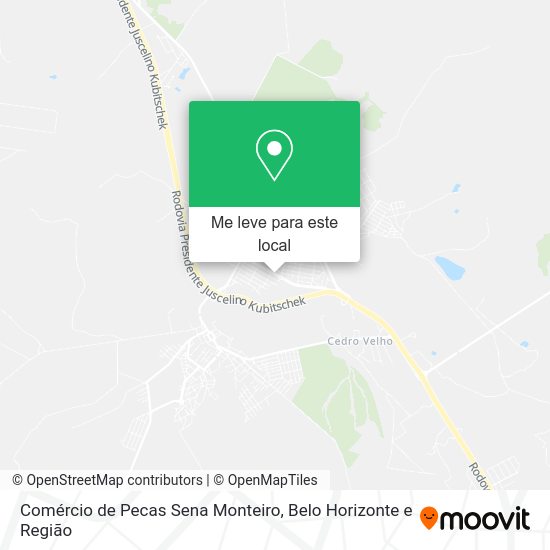 Comércio de Pecas Sena Monteiro mapa
