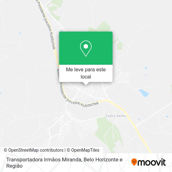 Transportadora Irmãos Miranda mapa