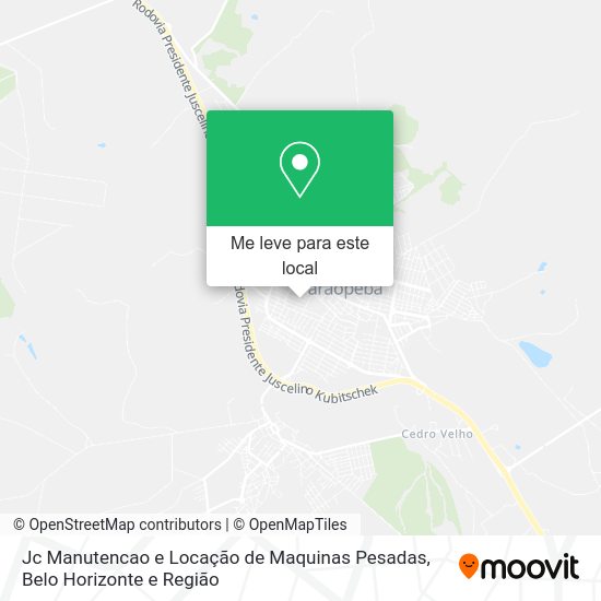 Jc Manutencao e Locação de Maquinas Pesadas mapa