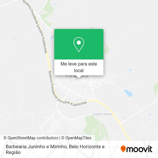 Barbearia Juninho e Mirinho mapa
