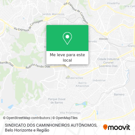 SINDICATO DOS CAMINHONEIROS AUTÔNOMOS mapa