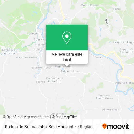 Rodeio de Brumadinho mapa