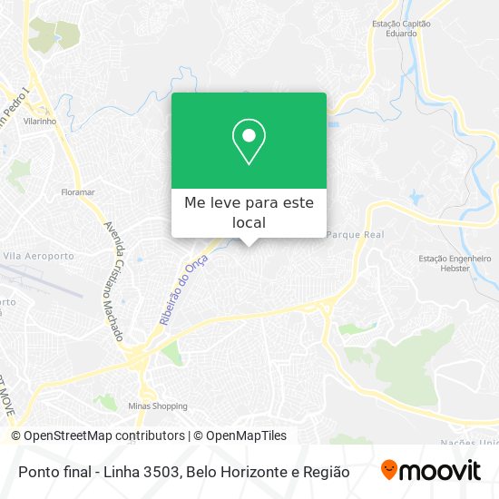 Ponto final - Linha 3503 mapa