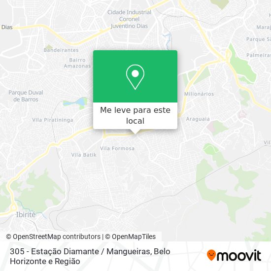 305 - Estação Diamante / Mangueiras mapa