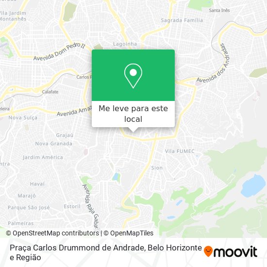 Praça Carlos Drummond de Andrade mapa