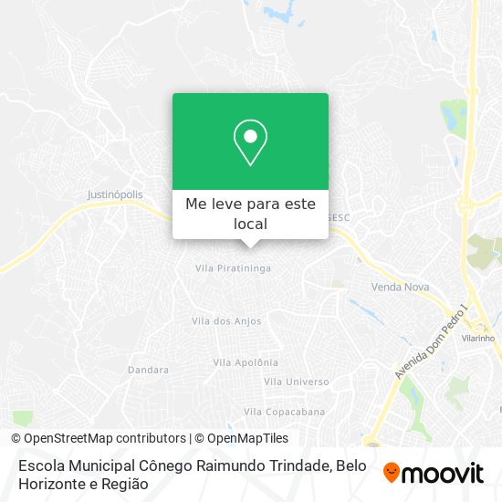Escola Municipal Cônego Raimundo Trindade mapa