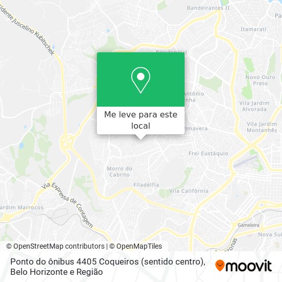 Ponto do ônibus 4405 Coqueiros (sentido centro) mapa