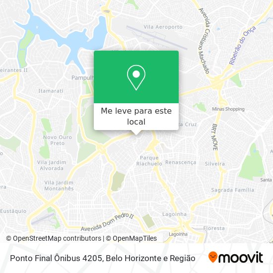 Ponto Final Ônibus 4205 mapa