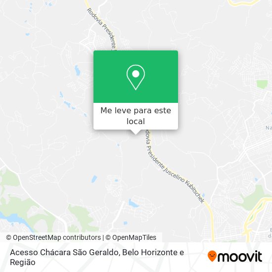 Acesso Chácara São Geraldo mapa