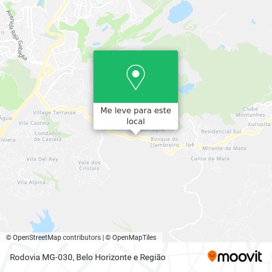 Rodovia MG-030 mapa