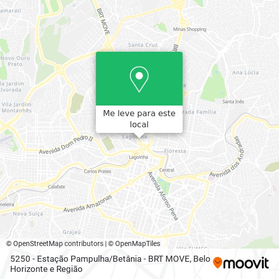 5250 - Estação Pampulha / Betânia - BRT MOVE mapa