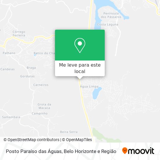 Posto Paraíso das Águas mapa