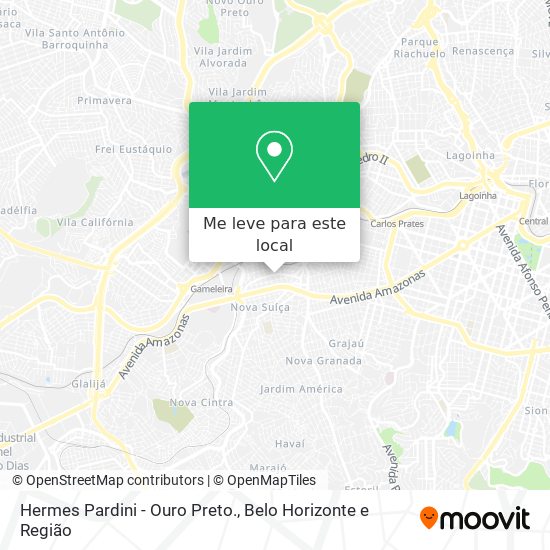 Hermes Pardini - Ouro Preto. mapa