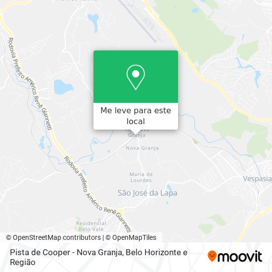 Pista de Cooper - Nova Granja mapa
