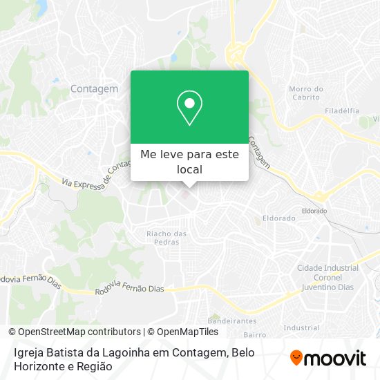 Igreja Batista da Lagoinha em Contagem mapa