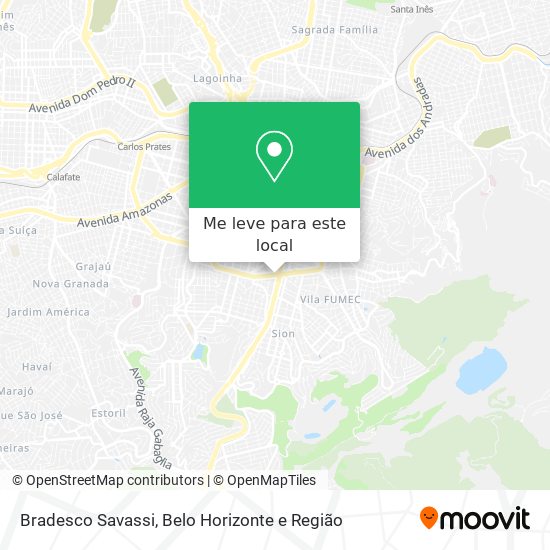 Bradesco Savassi mapa