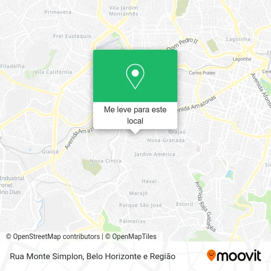 Rua Monte Simplon mapa