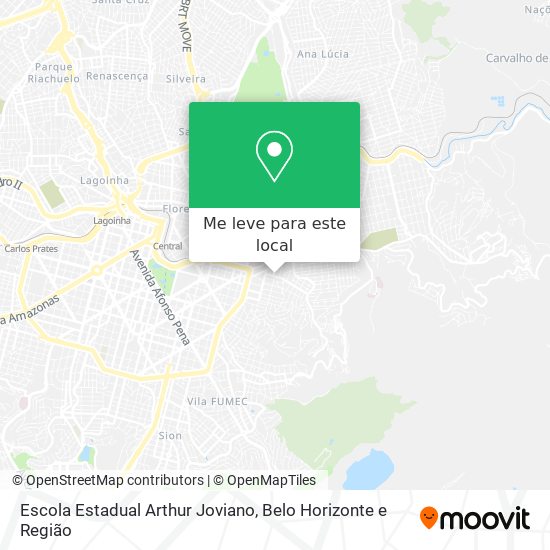 Escola Estadual Arthur Joviano mapa