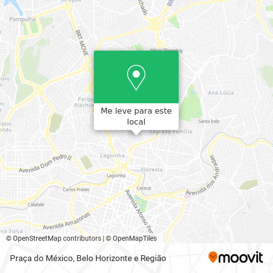 Praça do México mapa
