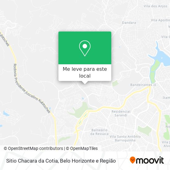 Sitio Chacara da Cotia mapa