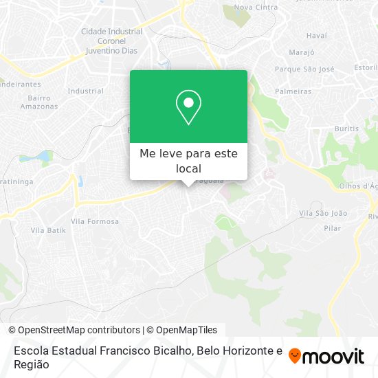 Escola Estadual Francisco Bicalho mapa