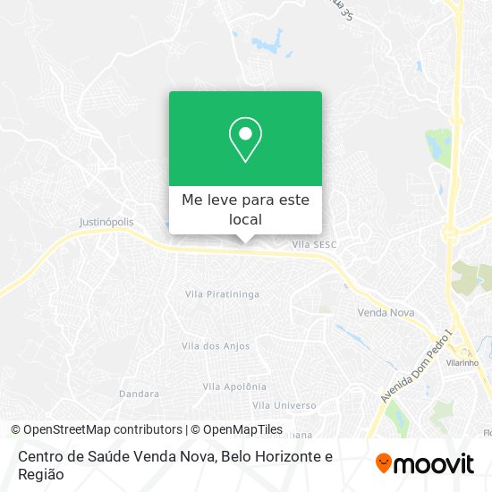 Centro de Saúde Venda Nova mapa