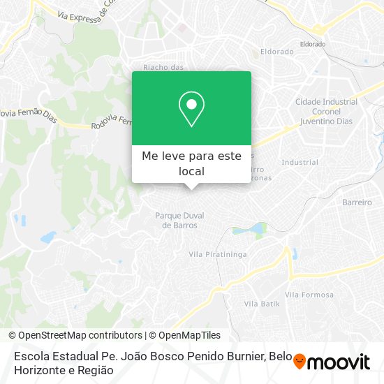 Escola Estadual Pe. João Bosco Penido Burnier mapa