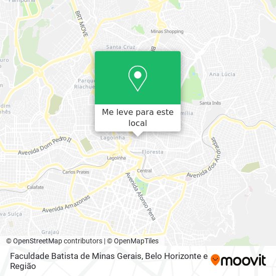 Faculdade Batista de Minas Gerais mapa