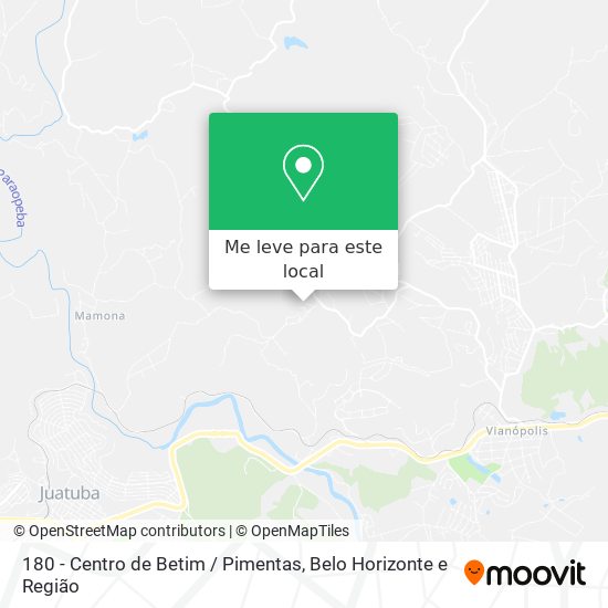 180 - Centro de Betim / Pimentas mapa
