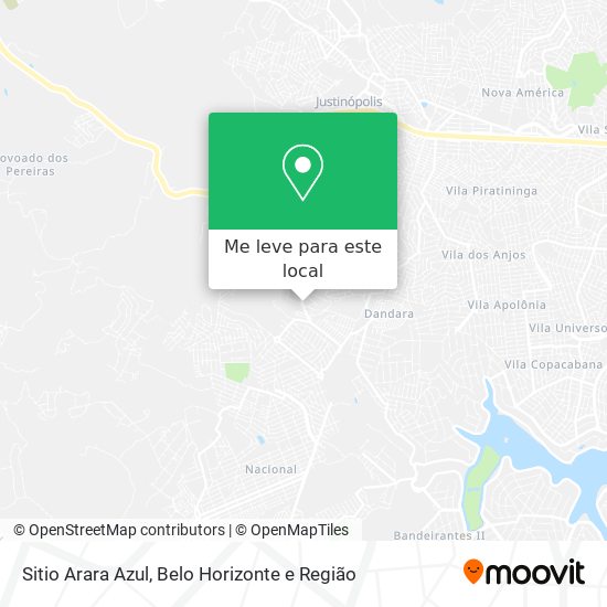 Sitio Arara Azul mapa