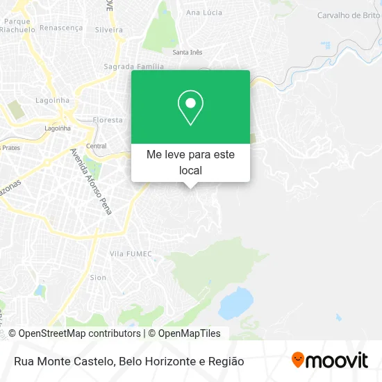 Rua Monte Castelo mapa