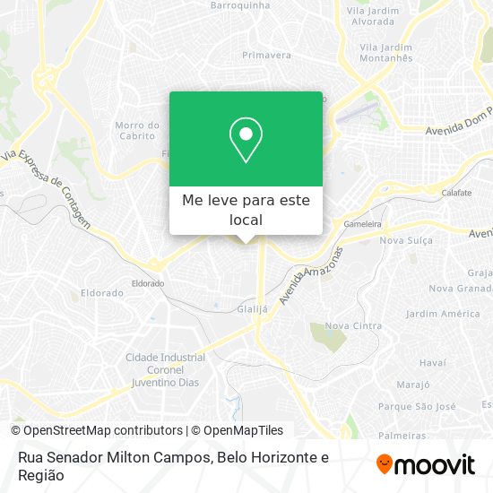 Rua Senador Milton Campos mapa