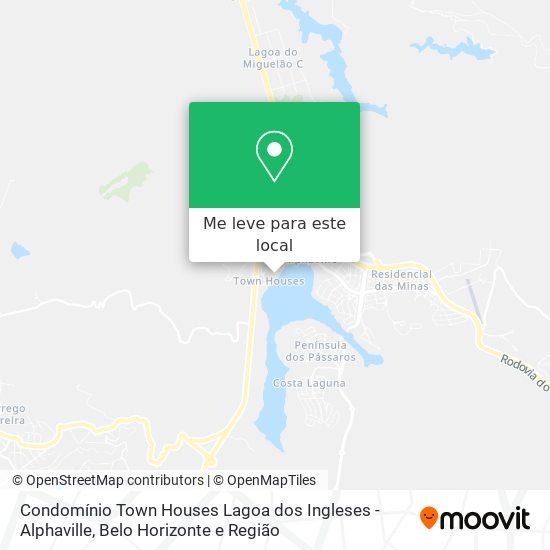 Condomínio Town Houses Lagoa dos Ingleses - Alphaville mapa
