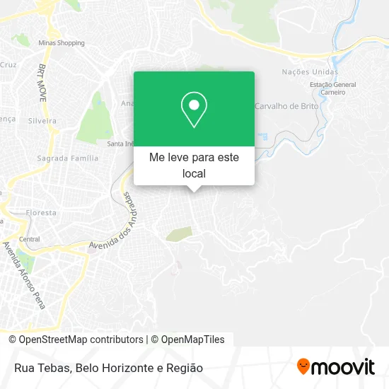 Rua Tebas mapa