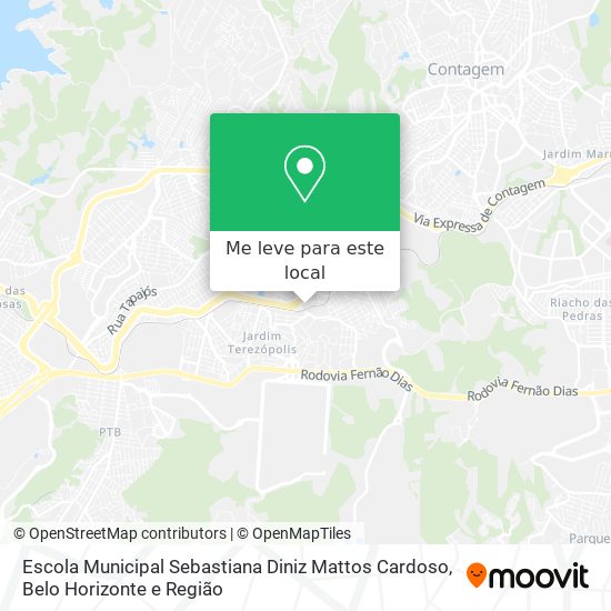 Escola Municipal Sebastiana Diniz Mattos Cardoso mapa