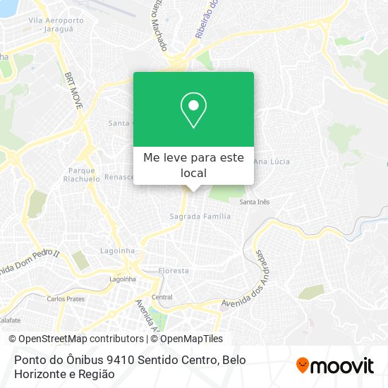 Ponto do Ônibus 9410 Sentido Centro mapa