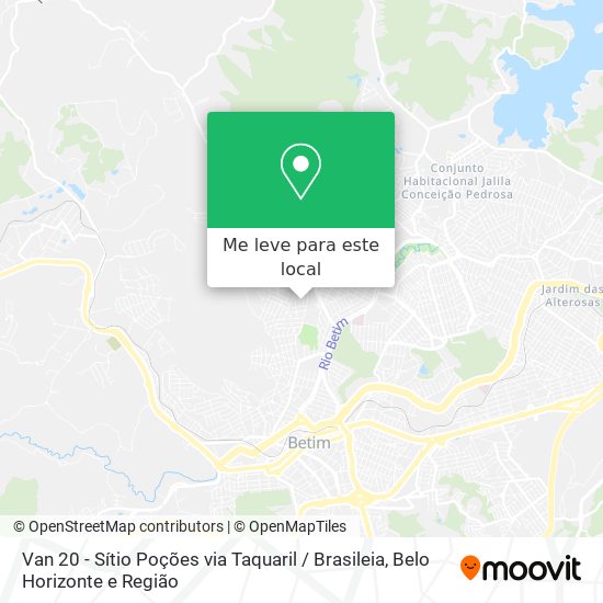 Van 20 - Sítio Poções via Taquaril / Brasileia mapa