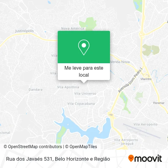 Rua dos Javaés 531 mapa