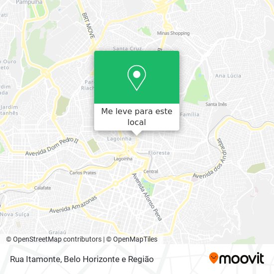 Rua Itamonte mapa