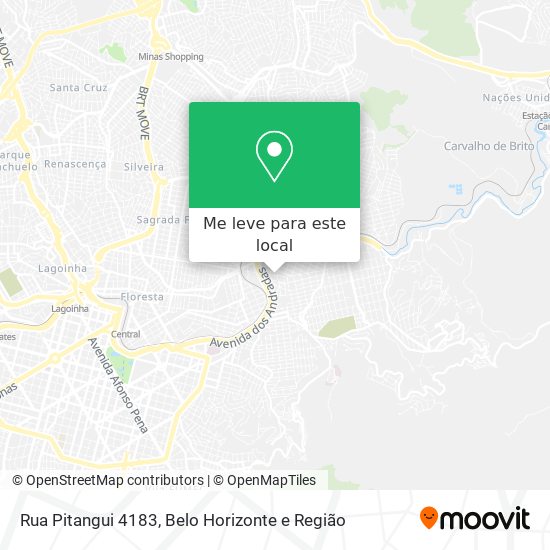 Rua Pitangui 4183 mapa