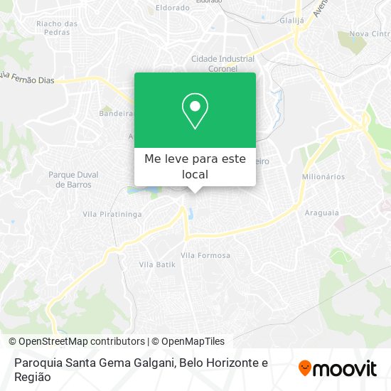 Paroquia Santa Gema Galgani mapa