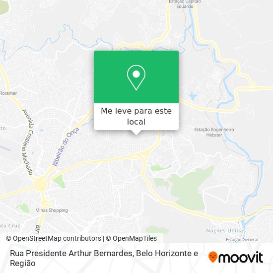 Rua Presidente Arthur Bernardes mapa