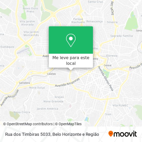 Rua dos Timbiras 5033 mapa