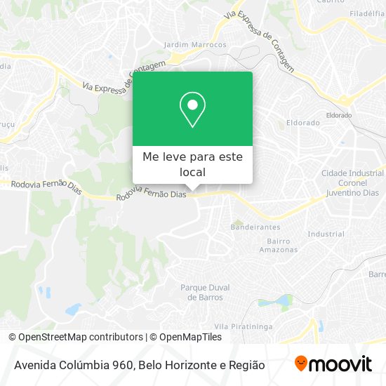 Avenida Colúmbia 960 mapa