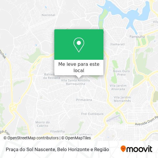 Praça do Sol Nascente mapa