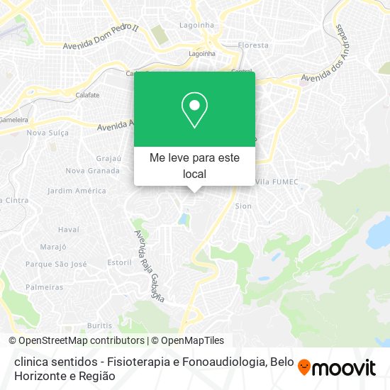 clinica sentidos - Fisioterapia e Fonoaudiologia mapa