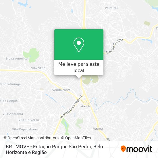 BRT MOVE - Estação Parque São Pedro mapa