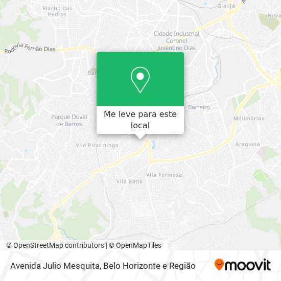 Avenida Julio Mesquita mapa