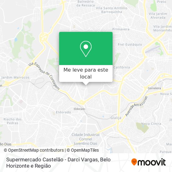 Supermercado Castelão - Darci Vargas mapa
