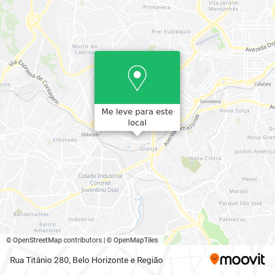 Rua Titânio 280 mapa